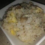 Žampionové rizoto s vejci
